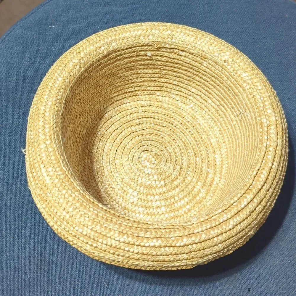 Vintage Classic Structured Straw‎ Hat, EUC, Size Medium